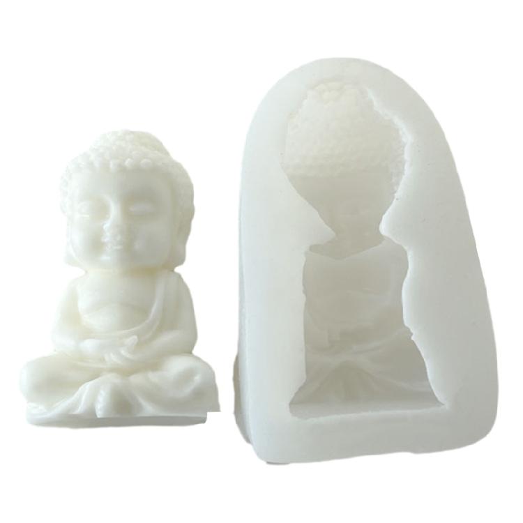 3D Buddhas Candle Mold Handmade Soap Resin Mould DIY Cake Chocolate Silicone Mold