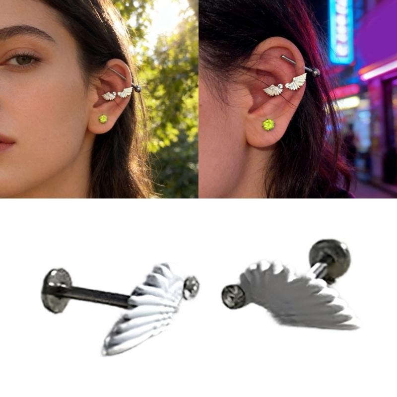 Demons Wing Shape Earrings Easy Maintenance Everyday Wear Fashionable Women Accessory Alloy Texture for Fashion Look