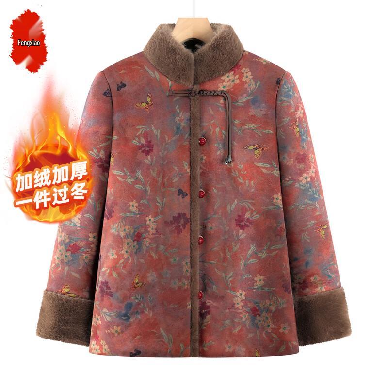 Elderly Women's Winter Chinese Style Padded Jacket