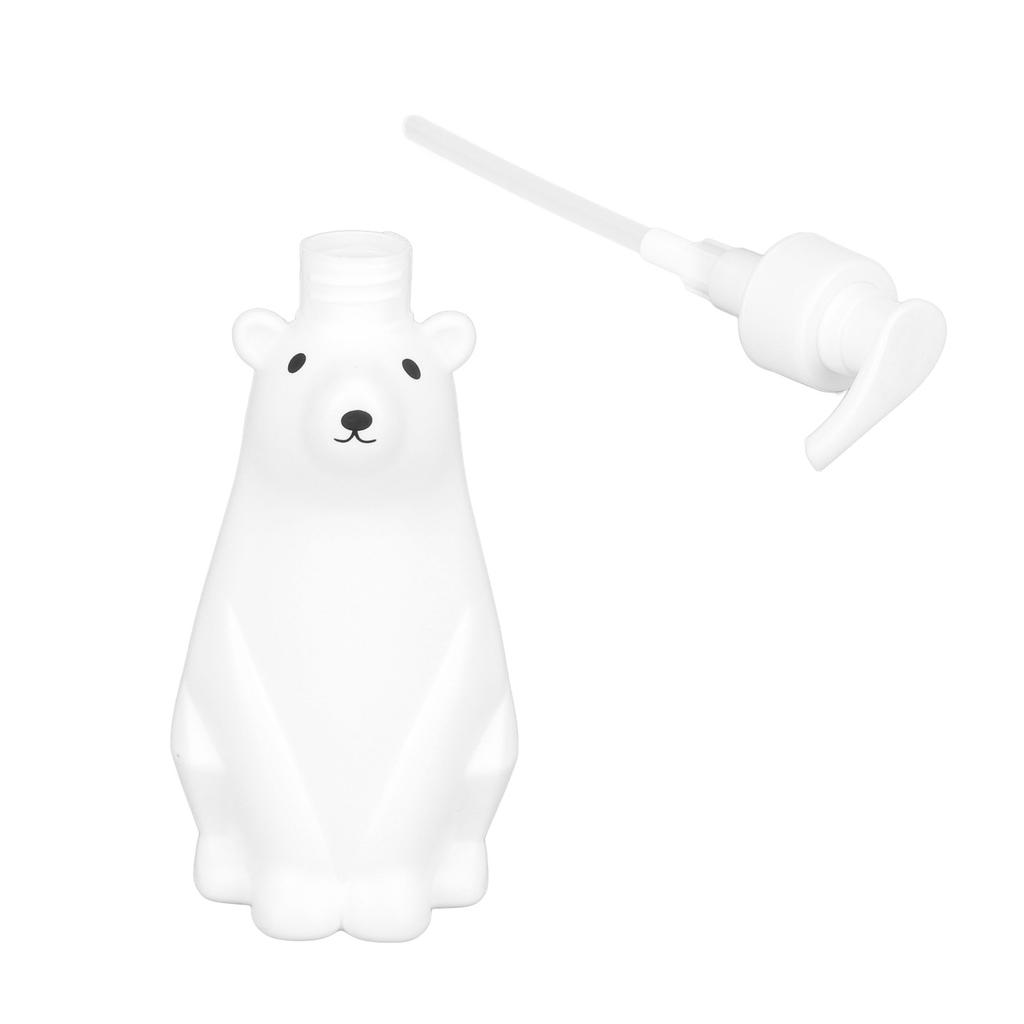 Shampoo Dispenser White Bear   Pump Type PP PE Widely Used Shower Bottles for Bathroom Washroom Toilet