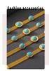 18K Gold Plated European-Style Turquoise Mesh Bracelet with Retro Design