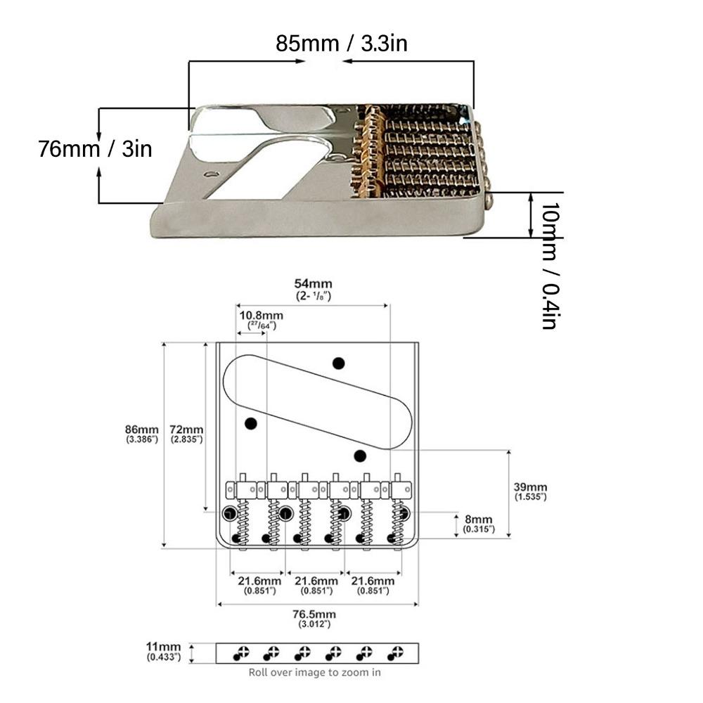 Metall für Telecaster Steg 6-Saiten Steg 6-Saiter Elektrische Gitarre Steg Für Elektrische Gitarren
