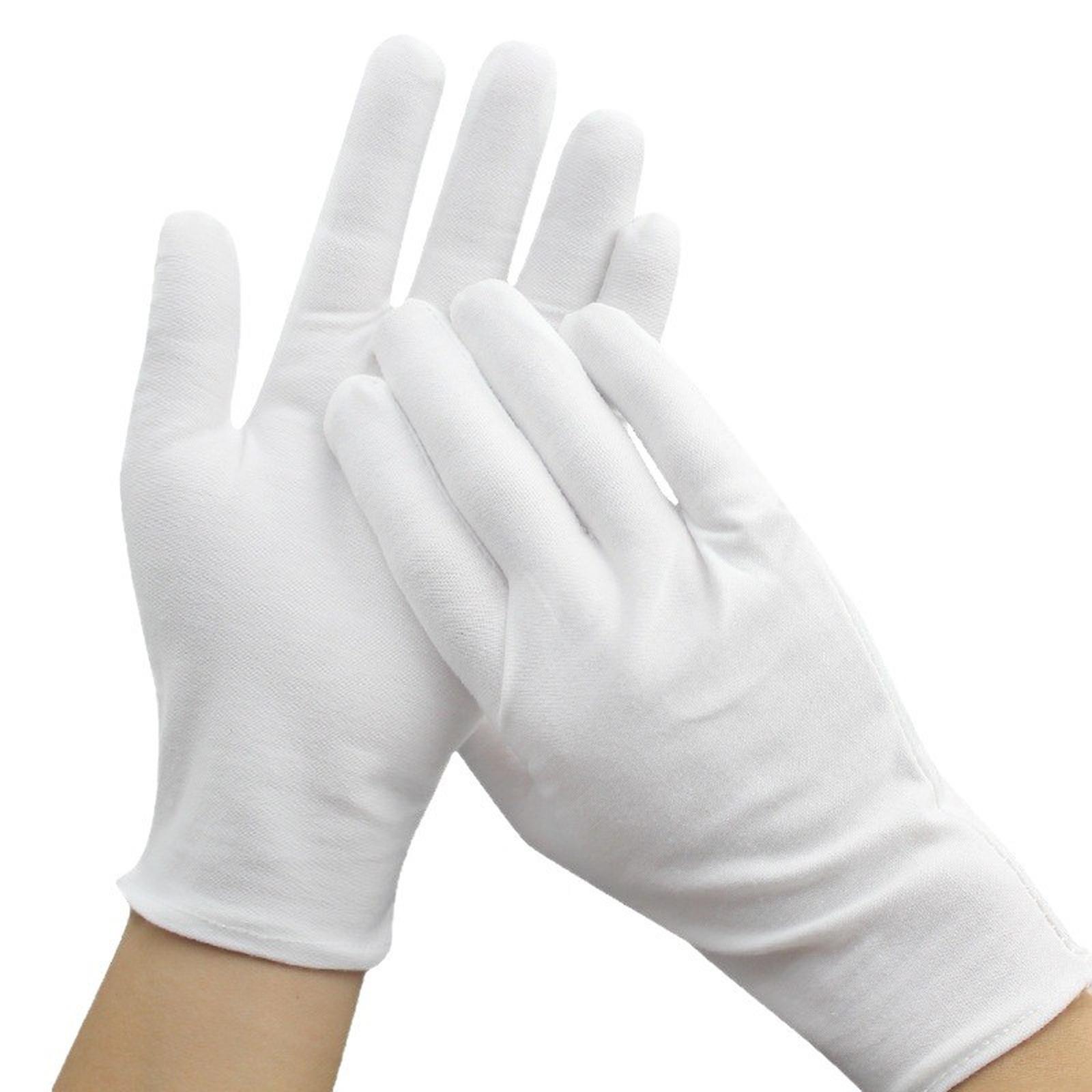 

Thickened Cotton Gloves Bead Polishing Etiquette Labor Work Gloves one size білий