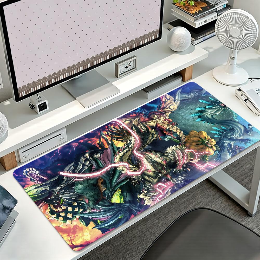 Game Mmonster Hunter Wwilds Mouse Pad Large Nonslip Lockedge Desktop Computer Desk Mat Keyboard Mousepad Office Gamer Student