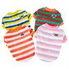 New Soft Flannel Puppy Clothes Hoodie Design Rainbow Striped Pet Clothing Cozy Pullover Style Dog Coat