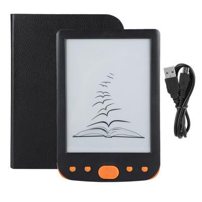 BK‑6025L E-reader portabil 6 inch 8G Suportă card TF Iluminare ecran Portocaliu
