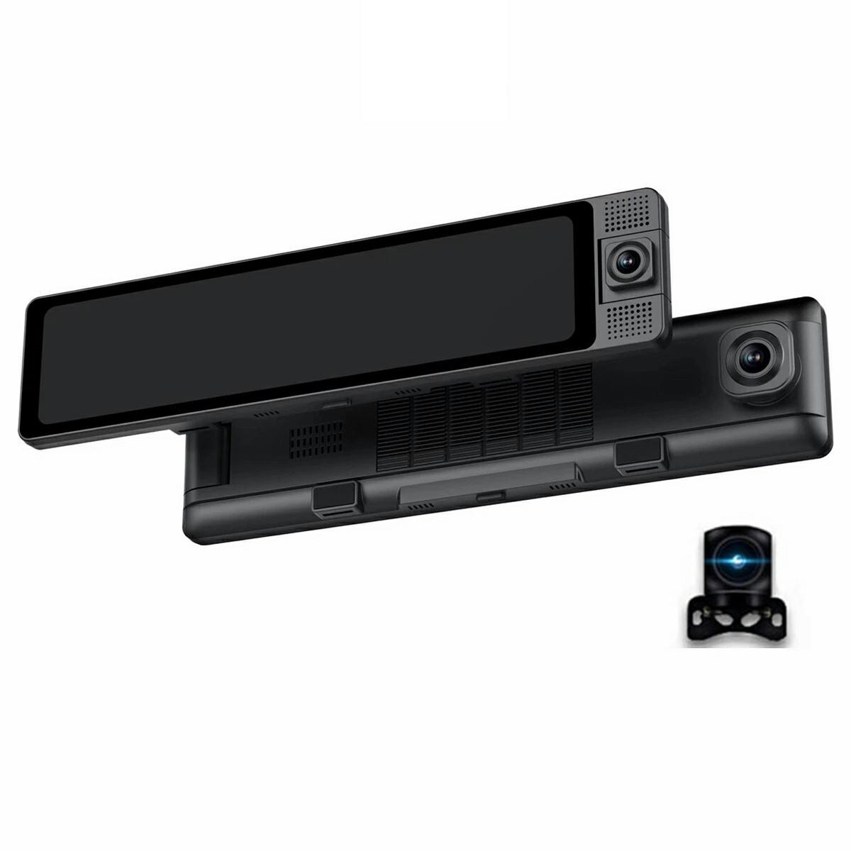 

3 Lens 4K Rearview Mirror Dash Cam Interior Recording HD Reverse Camera 2K Front 1080P Inside 1080P Rear A