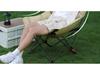 Adjustable Cotton Padded Folding Moon Chair for Autumn and Winter
