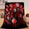 1PC Horror Movie Characters Flannel Blanket Gift, Suitable for Both Men And Women, Soft Ideal for Beds And Sofa, Birthday Or Christmas Gift