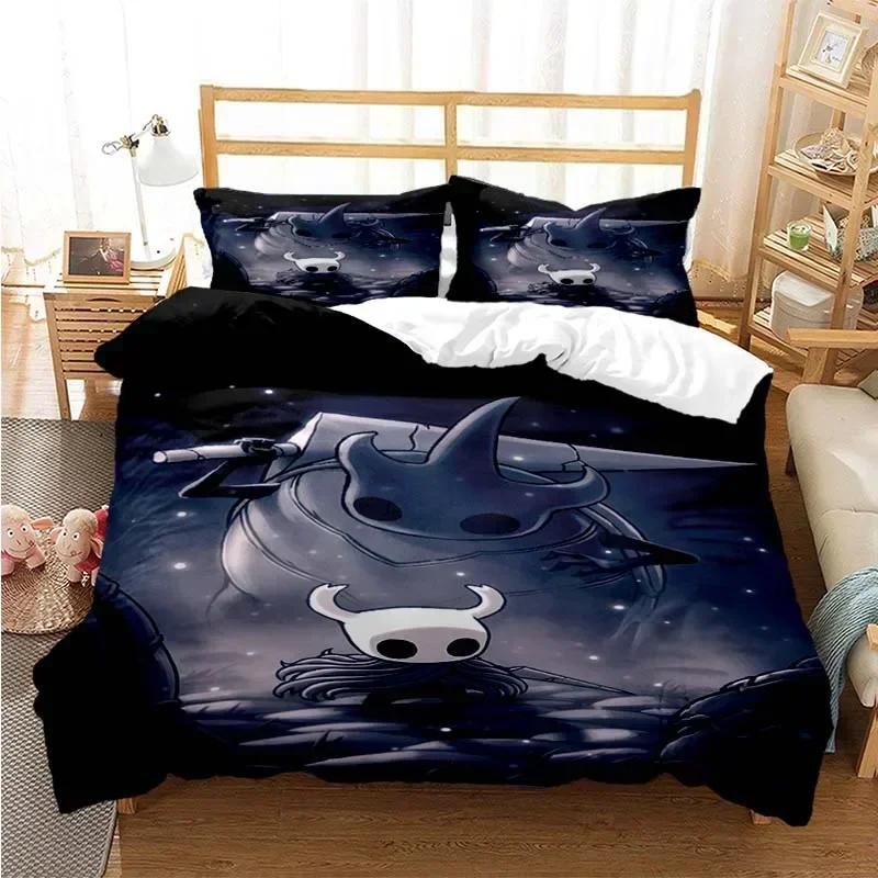 3-teiliges Hollow Knight 3D-Druck Bettwäscheset  Bequemes Set Raumdekoration Heimtextil Hollow Knights Geschenk Bettbezugset