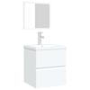 3114171 vidaXL Bathroom Vanity Unit with Basin and Mirror White