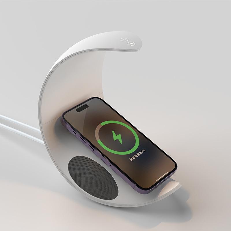 

Беспроводная колонка Crescent L-32 с 3D объемным звуком и двойной зарядкой для часов/мобильного телефона Single charge белый