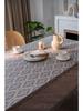 Bohemian Style Beige Tassel Tablecloth, American Pastoral Ins Hollow Crochet Rectangular Woven Table Mat, Geometric Pattern