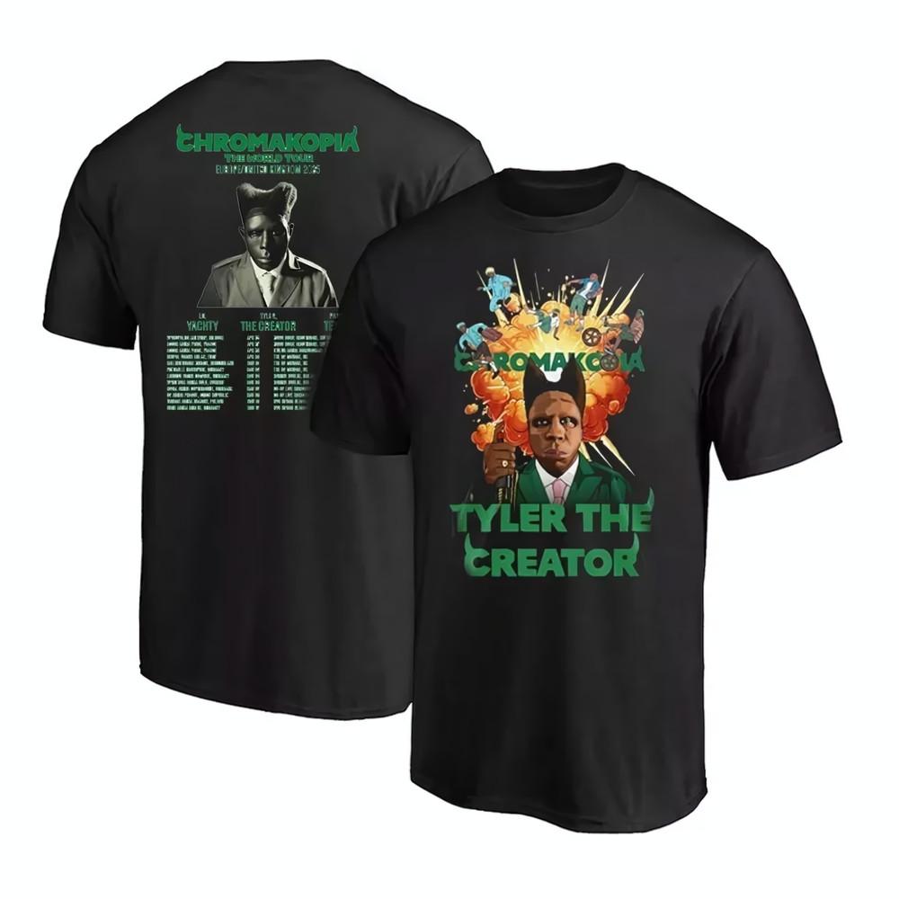 Tyler The Creator 2025 Upcoming The World Tour Chromakopia TShirt For Fans M