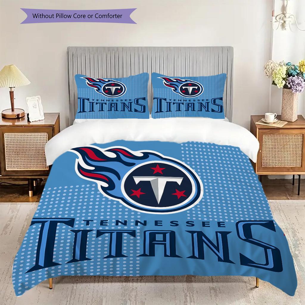 Set Copripiumino Trapuntato con Fantasia Tennessee Titans Federa Decorazione per la Casa Regalo di Compleanno (1 * copripiumino + 2 * federa, senza nucleo)