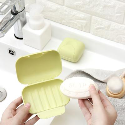 Portable Soap Dish Travel Soap Box Container Bathroom Home Small/big Sizes Candy Color Plastic Soap Dish Holder BXFZH02
