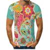 Men's Short Sleeved T-shirt 3D Printed Casual Loose Round Neck Top for Men Shirt
