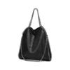 New Womens Handbags Soft Leather Fashion Designer Top-handle Casual Pocket Ladies Tote Portable Chain Large Shoulder Bags Black Fast