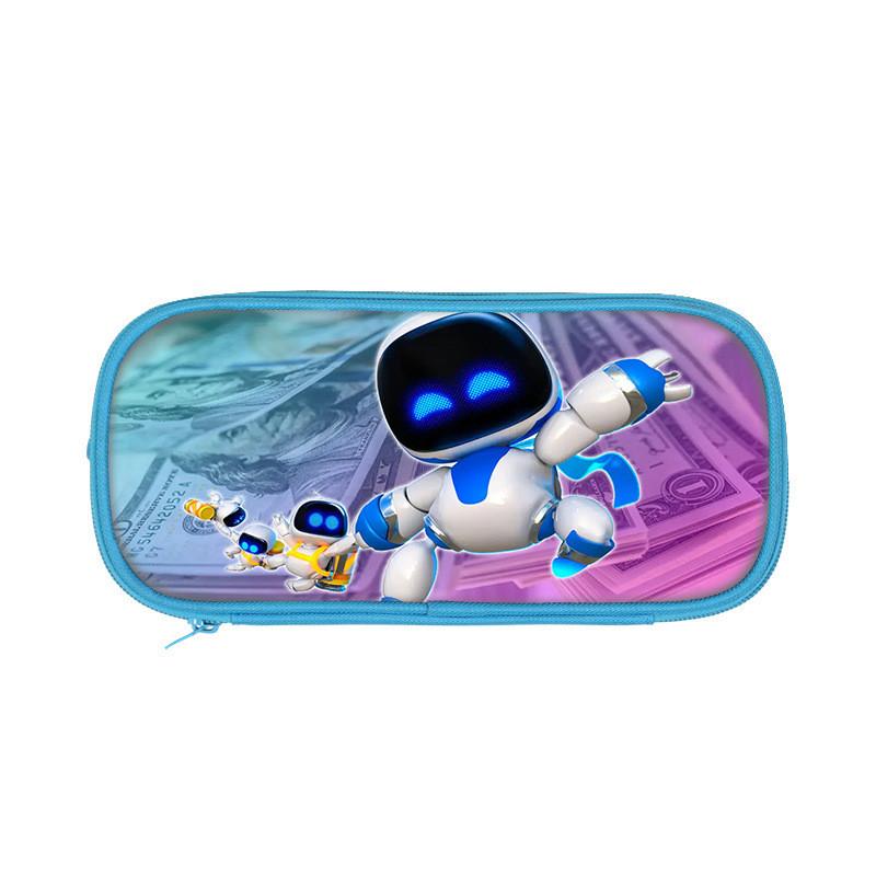 Astro Bot Themed Space Robot Double Layer Pen Pouch For Students And Young Creatives