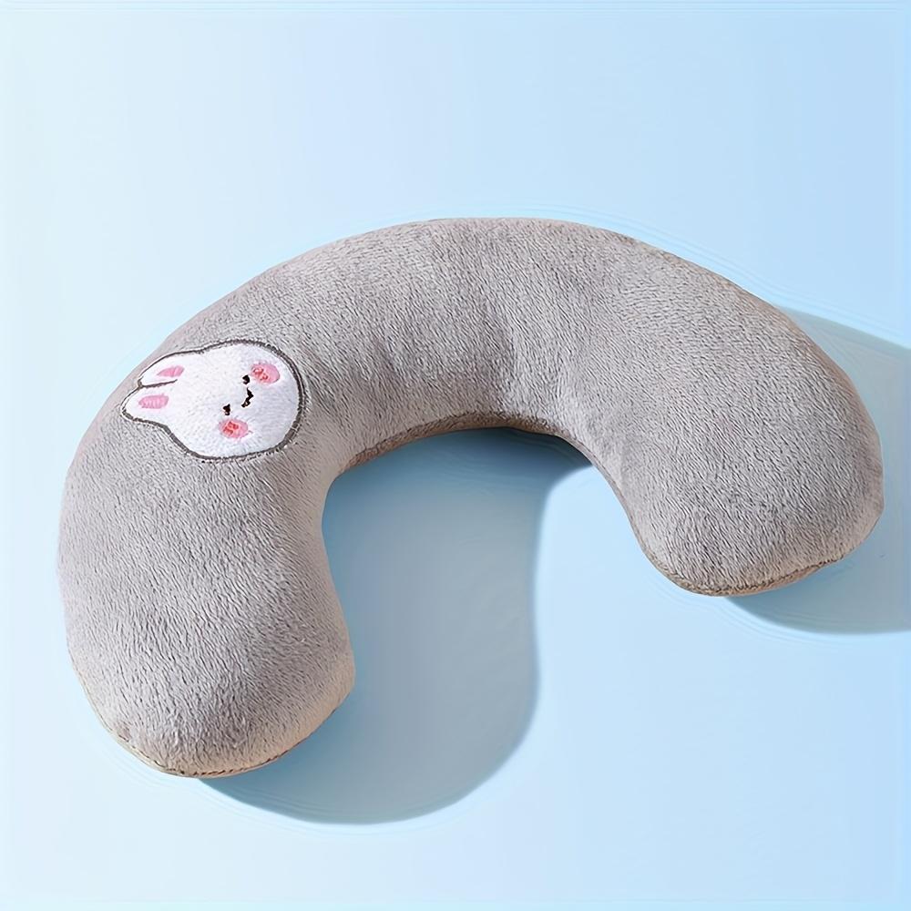 

U-образная дышащая подушка для шеи собаки для маленьких пород - Мягкий плюш, Снятие тревоги и помощь для сна, Милый мультяшный дизайн, Прочный полиэстер, 3 цвета