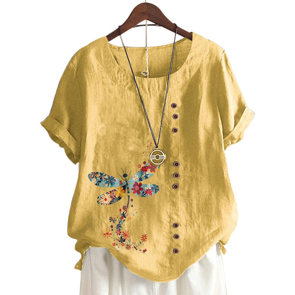 Stylish Round Neck Short Sleeve Top for Women In 11 Vibrant Colors