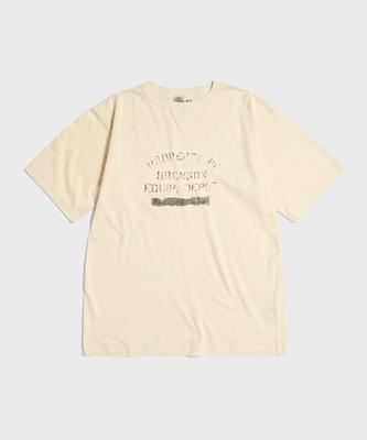 Beulonseun Double V Insert Crew Neck Tee Cream
