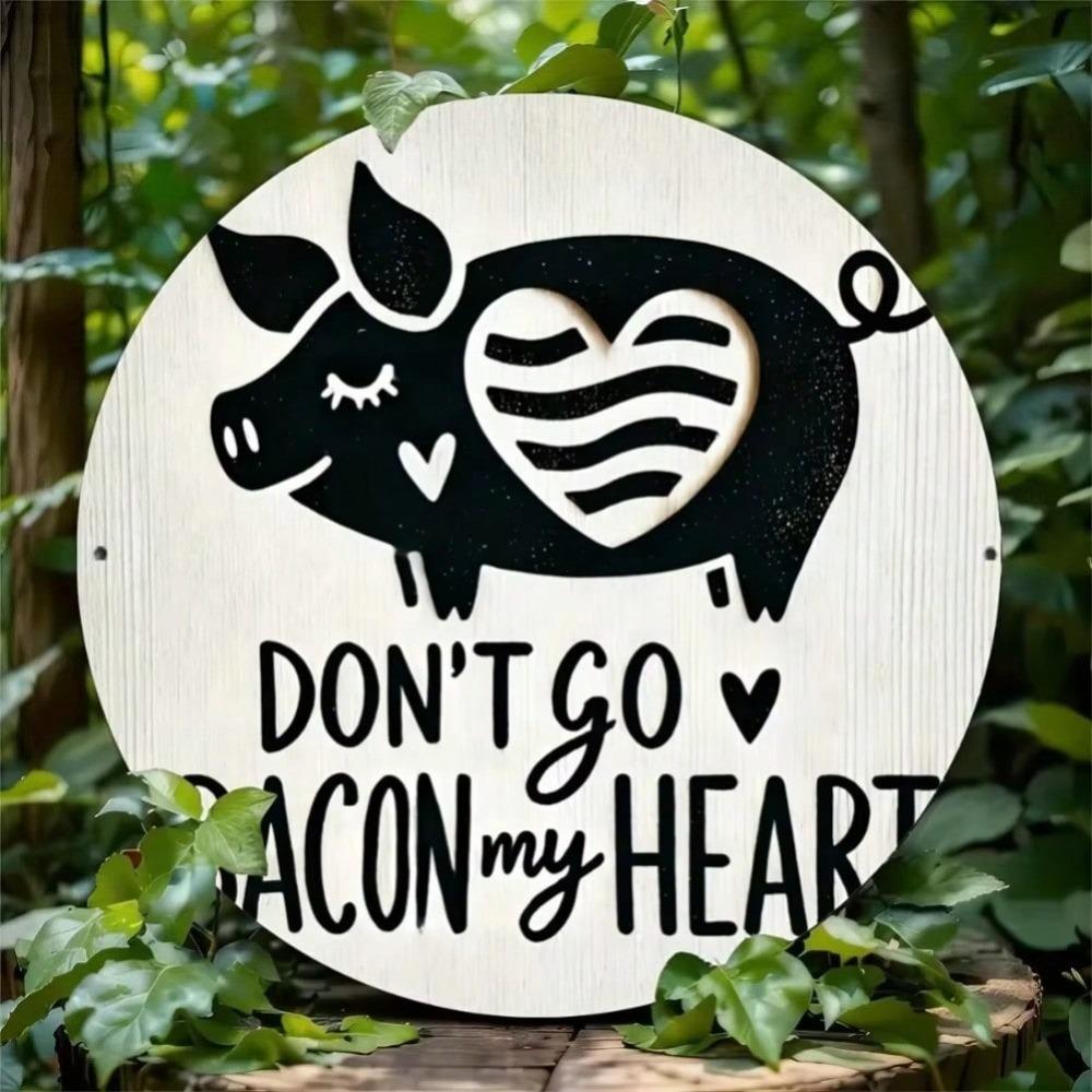 Pig Themed Metal Tin Sign Wall Decor For Man Cave Home Garden Bar