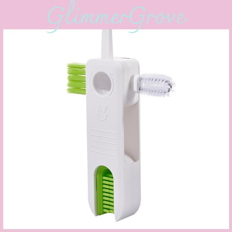 One In Four Cup Lid Brush For Glass Bottles Cleaning With Plastic Material For Kitchen Home