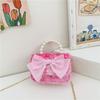 Cute Bow Doll Princess Decoration Children Plush Chain Shoulder Bag For Daily