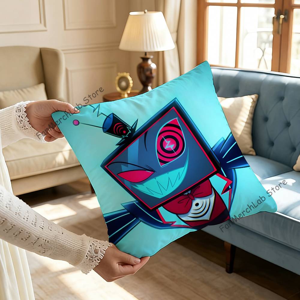 Anime HHelluva VVox Pillowcase Pillowslip Cushion Plush Boys Girls Cartoon Anime Kawaii Decoration Kids Birthday Cute Gifts