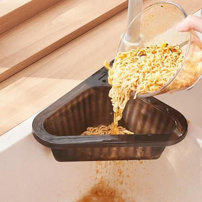 New Triangle Sink Filter Basket Corner Drain Strainer Baskets Food Vegetables Peel Filters Storage Organizer Kitchen Accessories
