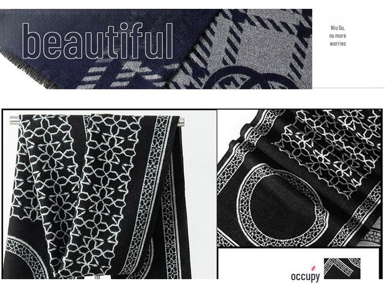 Klassischer gestreifter Herrenschal – europäischer und amerikanischer Stil, perfektes Geschenk für den Freund, für Business und Freizeit