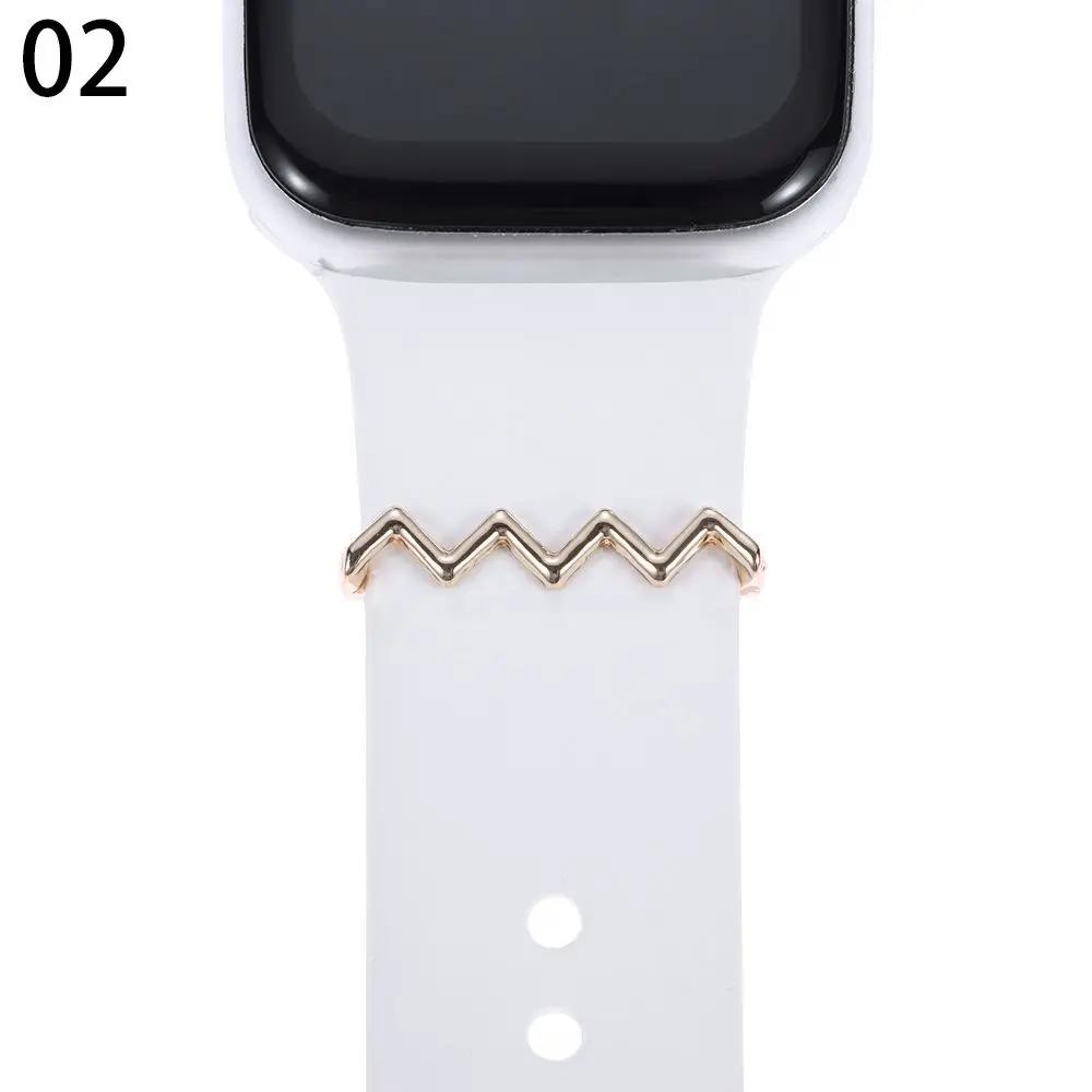 Diamond Eye Tassel Metal Charms for Apple Watch Band Creative Decorative Ring For iwatch Bracelet Silicone Strap Accessory