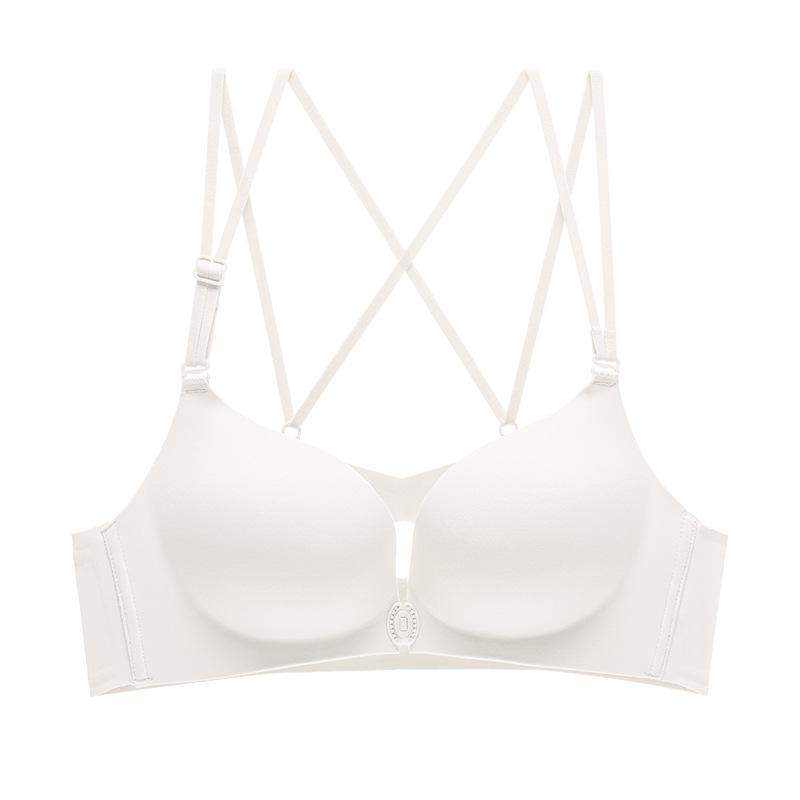 Liquid foundation underwear women's front buckle gathers small breasts to show large breasts, summer seamless invisible women's sexy back bra cover