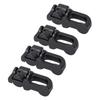 4Pcs Black L Track Fitting Carbon Steel Tie Down Fitting Double Stud Fitting  RV Application