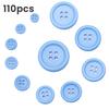 110Pcs Resin Cat Eye Buttons 9mm-30mm Four-Eye Buttons Sewing Accessories DIY Crafting Buttons