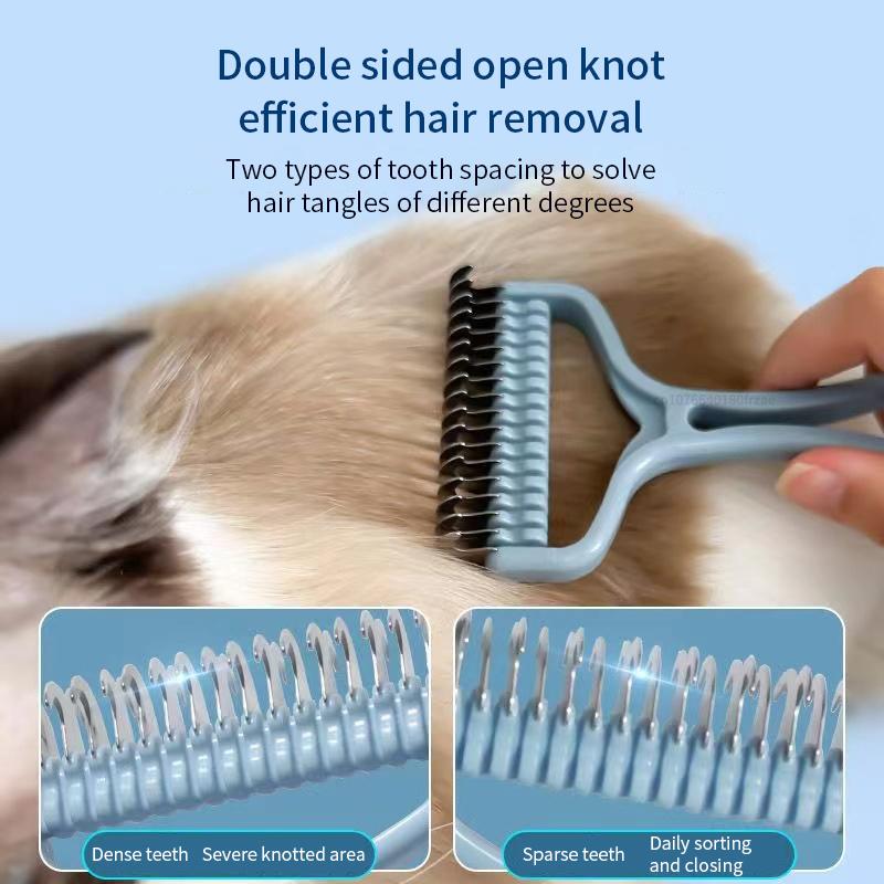 Cat Brush Cat Fur Knot Cutter Pets Hair Removal Comb Dog Grooming Shedding Tools Double Sided Stainless Brush Pet Products