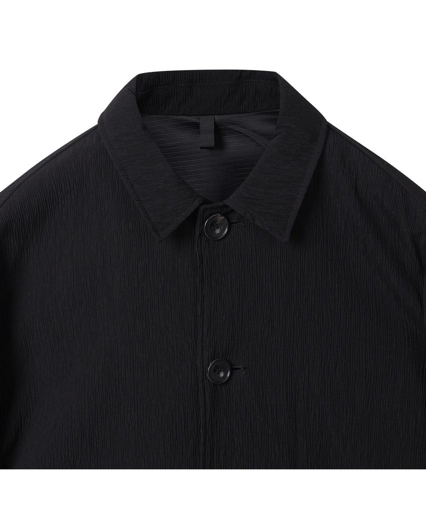 Customellow Black Pleats Work Jacket Cwjam25433Bkx