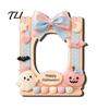 Picture Display Frames Halloween Photo Frame Refrigerator Magnet, Ghost Pumpkin Magnetic Holder Holder, Wooden Decorative for Holiday Party Kitchen