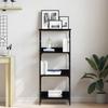 Bookshelf Black Oak Look 50 X 33 X 117.5 Cm