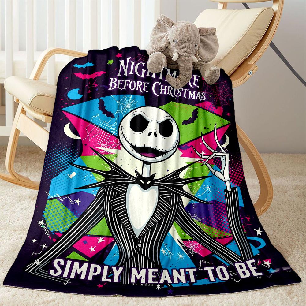 Christmas Nightmare Blanket Durable Comfort Perfect for Couch Picnics Sofa All-Season Use Digital Print Suitable for Gifting Relatives and Friends
