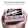 For Samsung Galaxy Z Flip 7 6 5 4 Flip7FE 5G Magnetic Hinge Protection Phone Case Outer Screen Glass Matte Shockproof Hard Cover