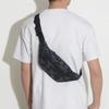 Men's Crossbody Waist Bag Multifunctional Waterproof Fitness Chest Pack with Three Pocket Nylon Fabric Chest Trendy Shoulder Bag