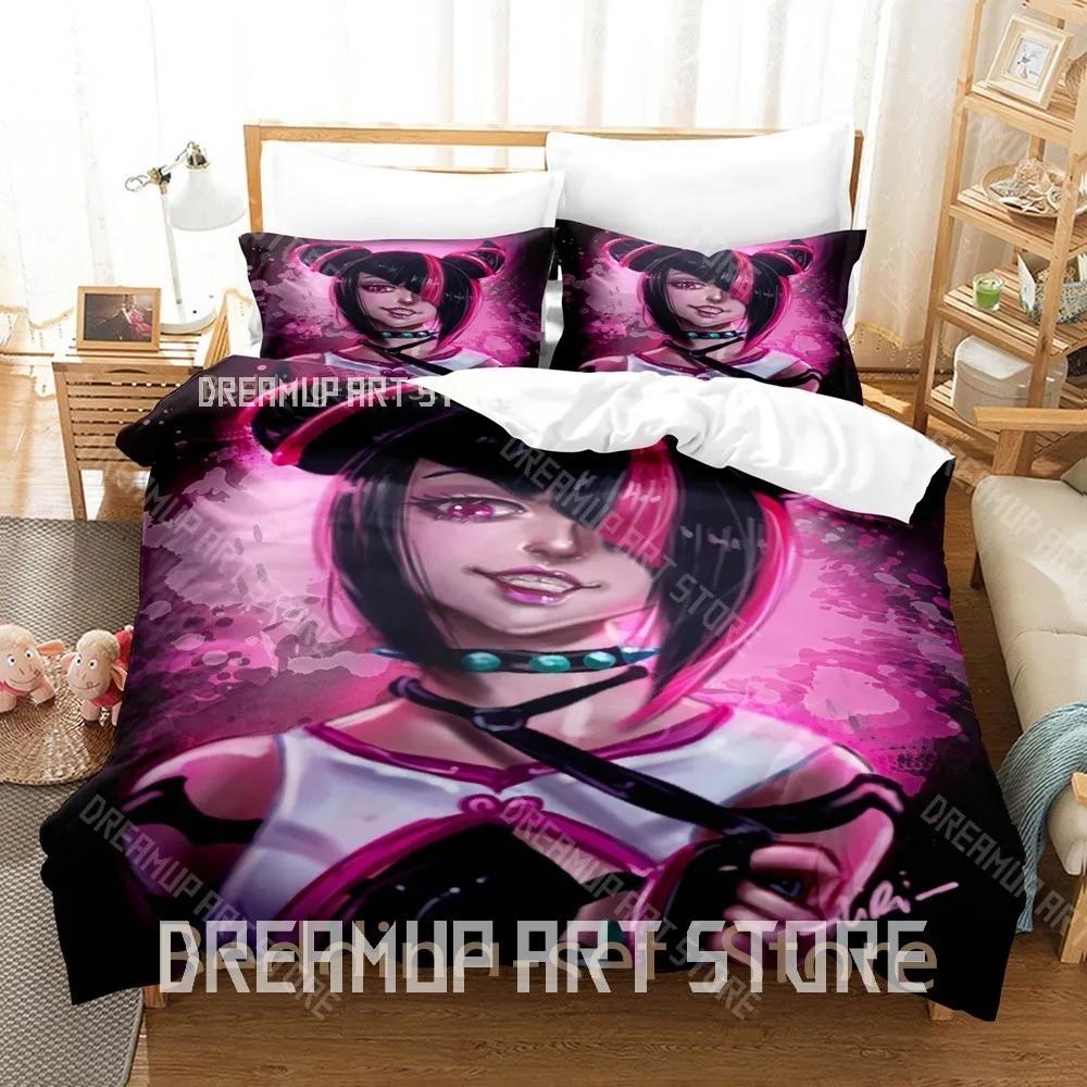 3D Print Juri Han Game Street Fighter Bedding Set Cartoon Anime three-piece set Adult Kid Bedroom Duvetcover Sets