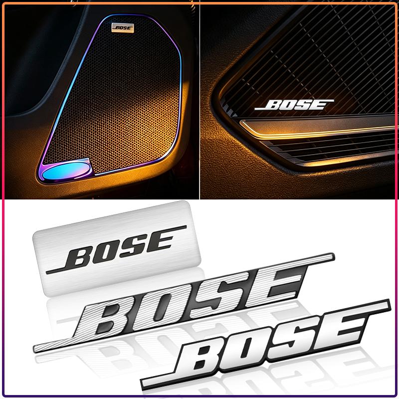 BOSE Letter Logo Badge aluminum 3D car audio stickers For bmw Dacia Alfa Romeo Lada Skoda Hyundai Infiniti Volvo Jaguar