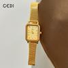 Retro Small Square Plate Watch Female Simple And Exquisite, Light Luxury Axiannu Alloy With Quartz Watch