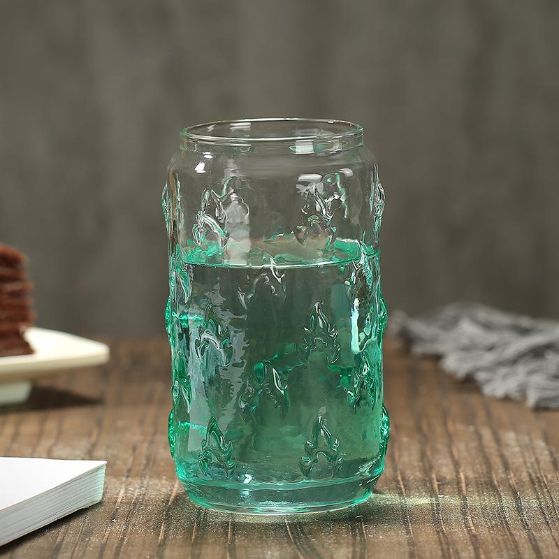 Glass straw cup Adult glass cup Coke cup Household water cup with straw Female student beverage cup Glass