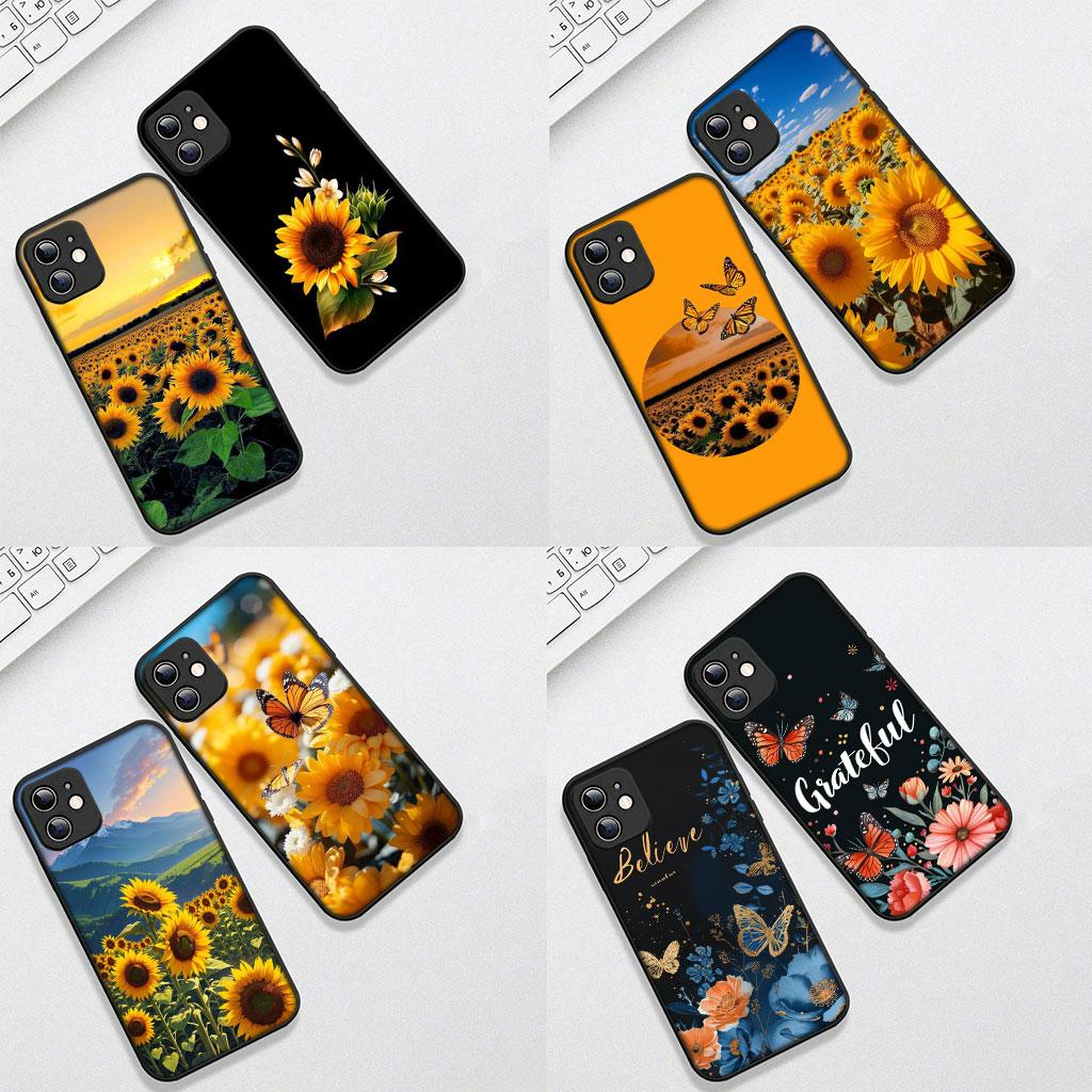Sonnenblumen-Schmetterlingsblumen-Handyhülle für Motorola Moto Edge 70 60 Fusion NEO Pro G Stylus G56 G96 G52 G04 G05 G85 G84 Hülle