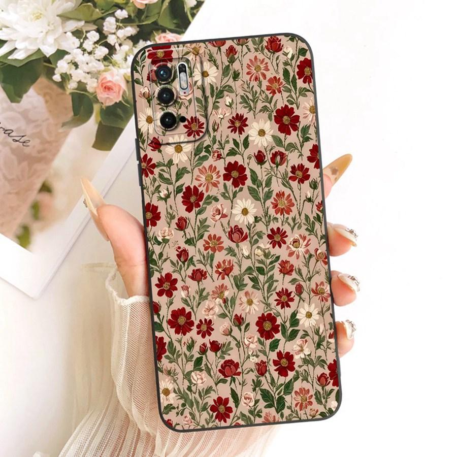 For Xiaomi Poco M3 Pro 5G Case Soft Matte Camera Protective Bow flower Phone Case For  Xiaomi PocoM3Pro 5G Cover Coque 6.5''