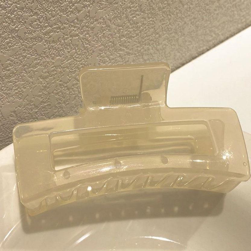 

Модные акриловые желейные простые большие заколки для волос для женщин, дамские заколки для волос, аксессуары для волос, крабовые зажимы для ванны, головные уборы 10.5cm белый